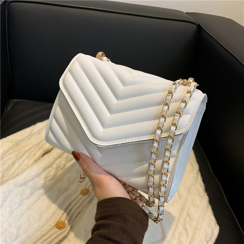 Dames wit-zwarte gewatteerde s - Chain Crossbody Quilted recensie en prijs