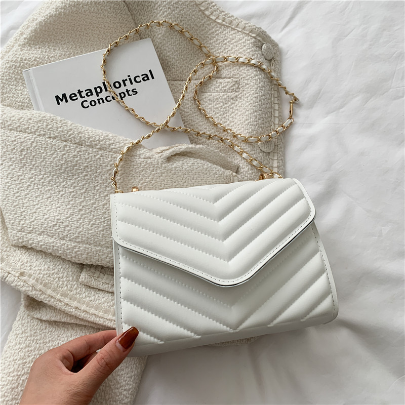Dames wit-zwarte gewatteerde s - Chain Crossbody Quilted recensie en prijs