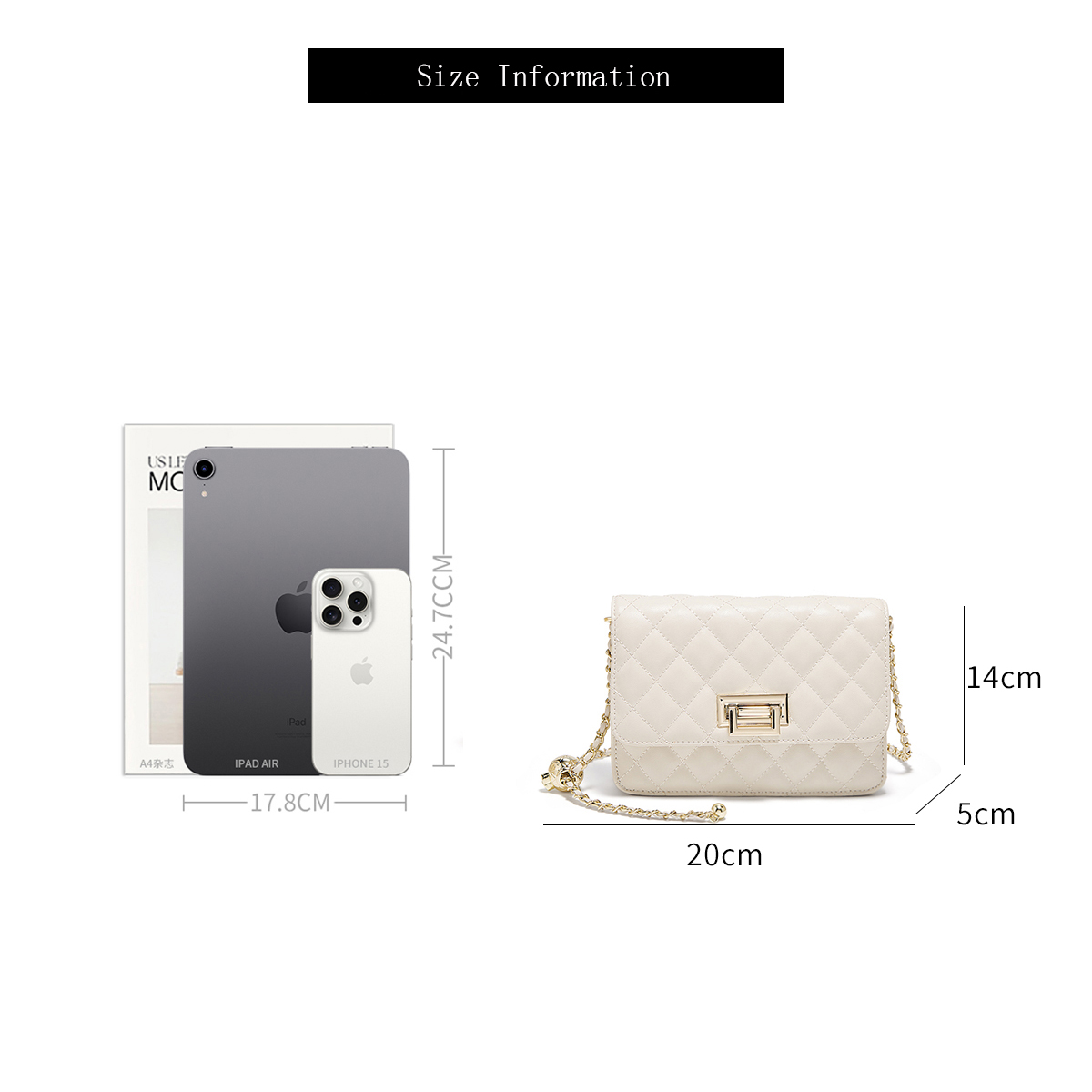 FOXER 2026 Dames Witte Gestikt - Chain Crossbody Quilted recensie en prijs